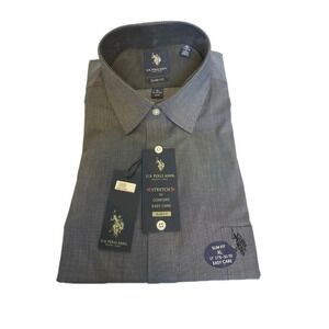 U.S. Polo Assn. Mens Slim Fit Stretch Fabric Long Sleeve Dress Shirt